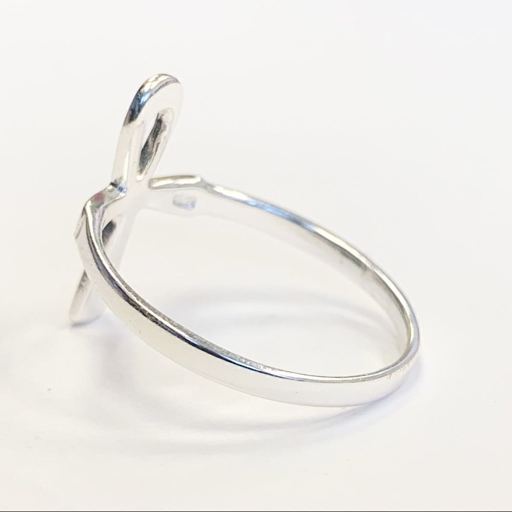 925 Sterling Silver Ankh Cross Ring - Picture 11 of 15